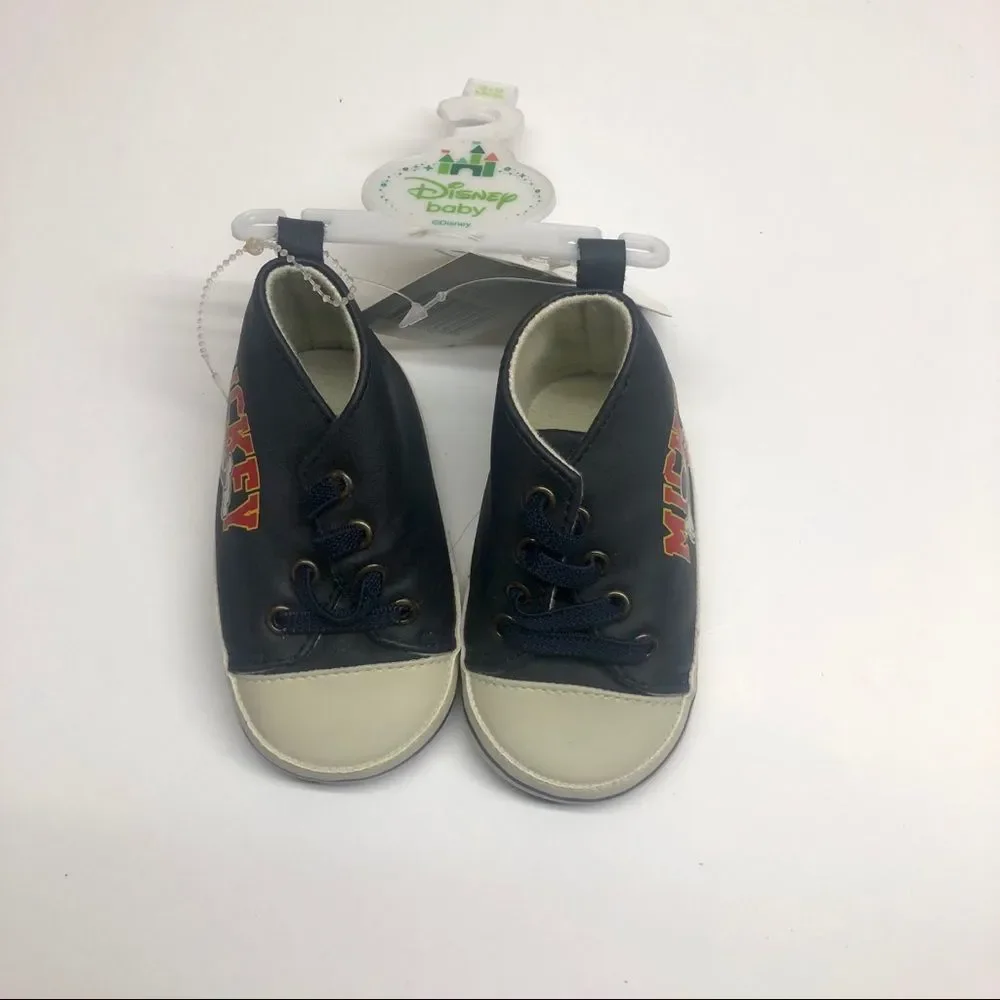 🔑5/$30 Disney Baby Infant Shoes Mickey Mouse NWT